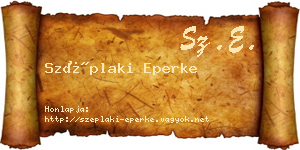 Széplaki Eperke névjegykártya